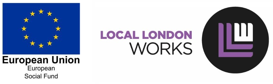 European Union logo and Local London Works logo