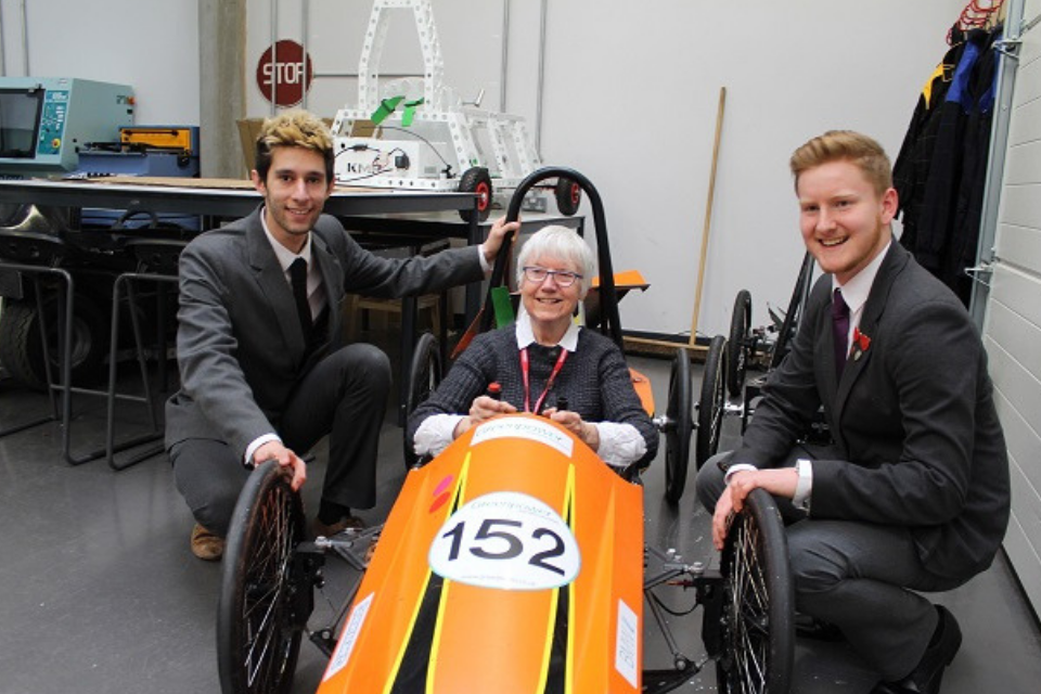Cllr Carpenter and Elutec students
