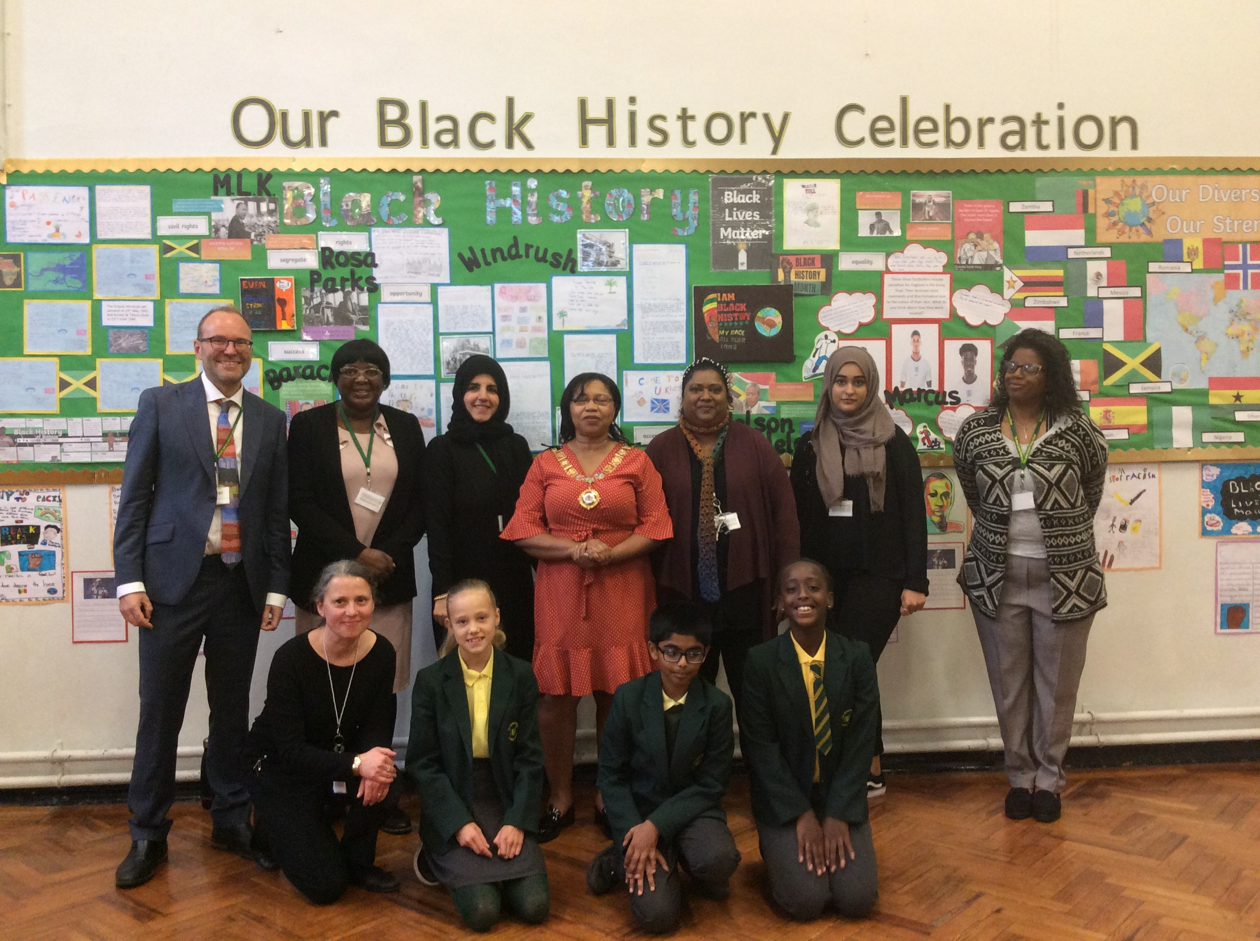 staff, pupils and the Mayor of Barking and Dagenham