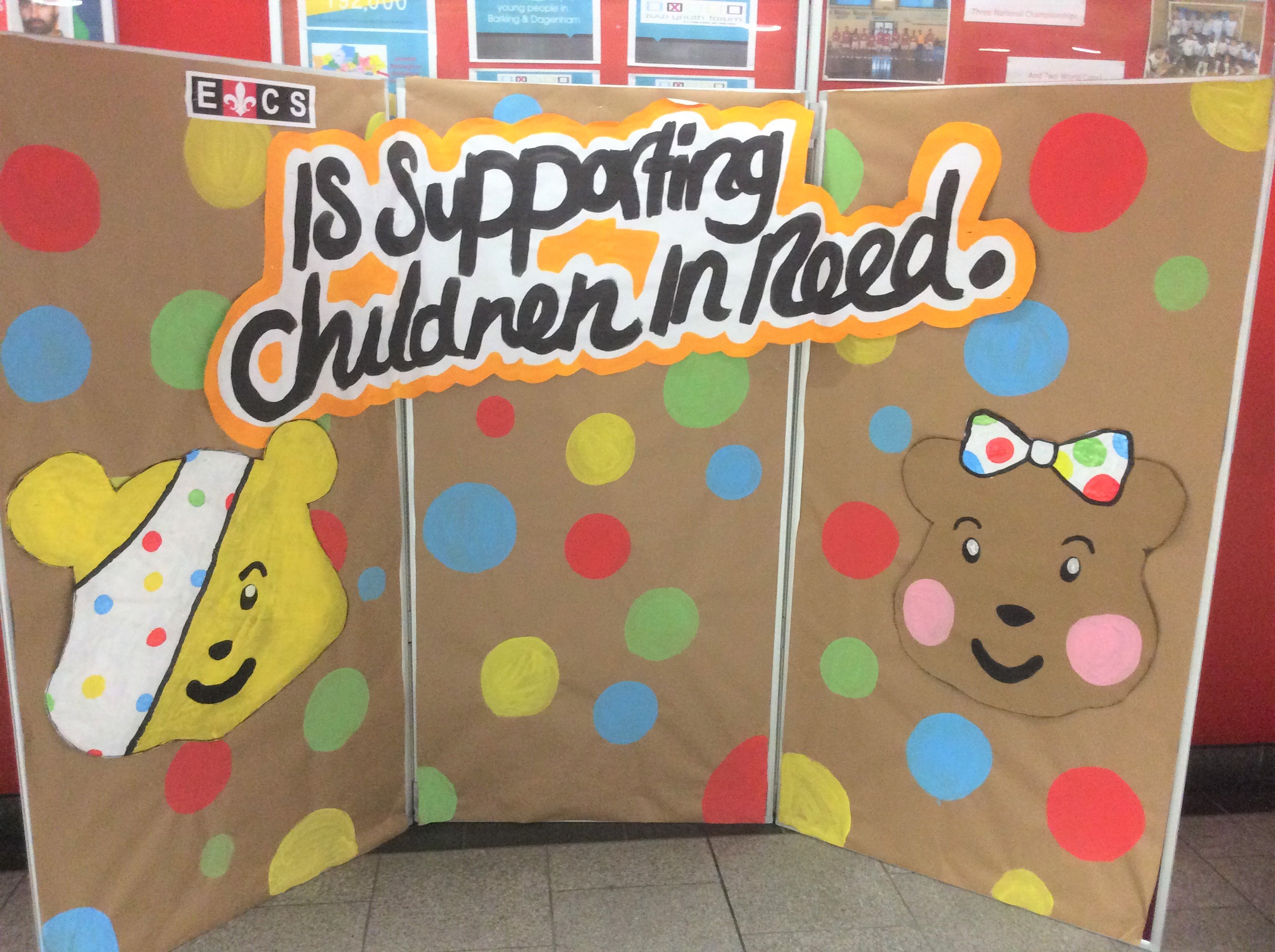 Eastbury Community School's Children in Need display