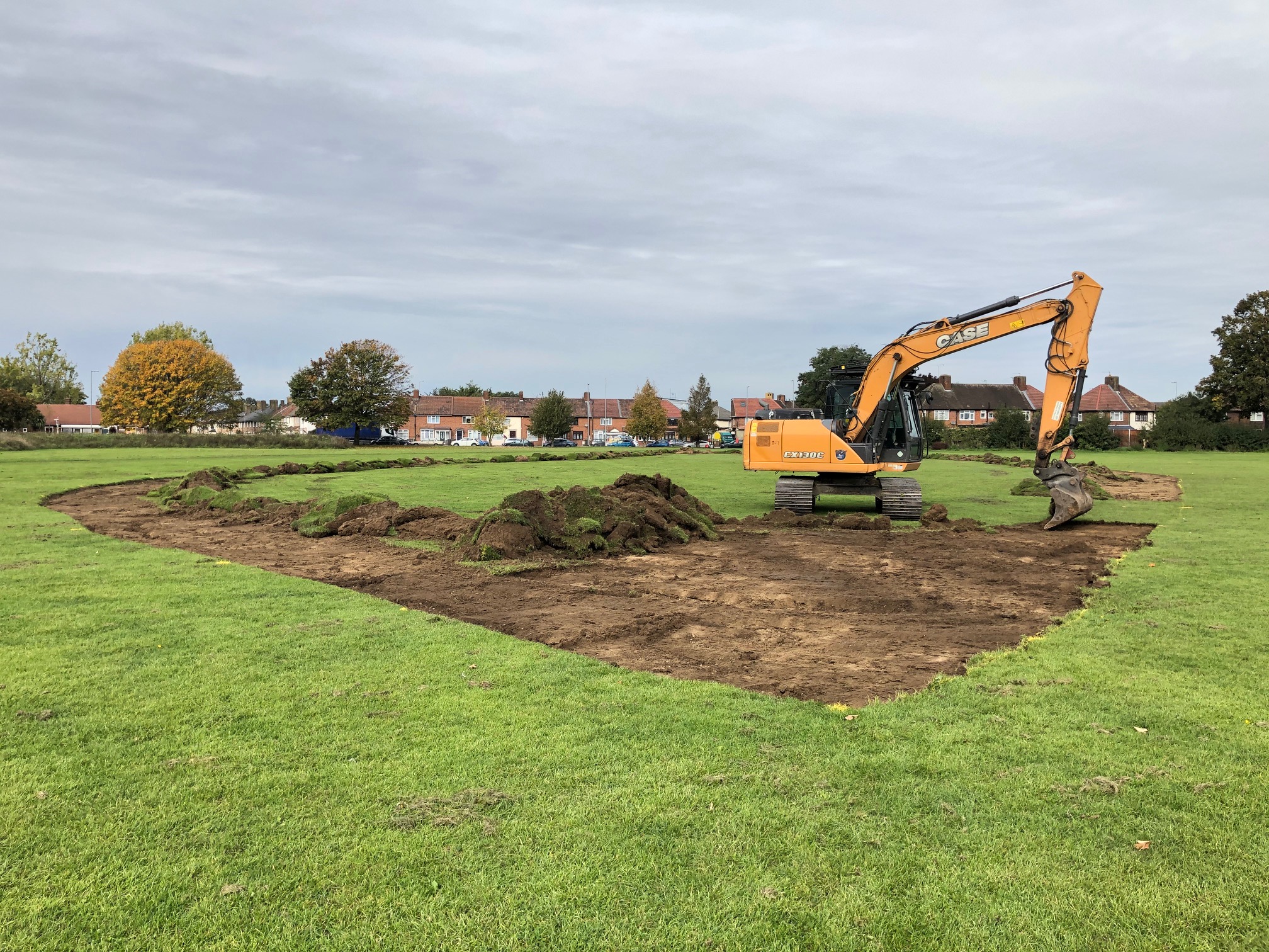Digger digging the ground