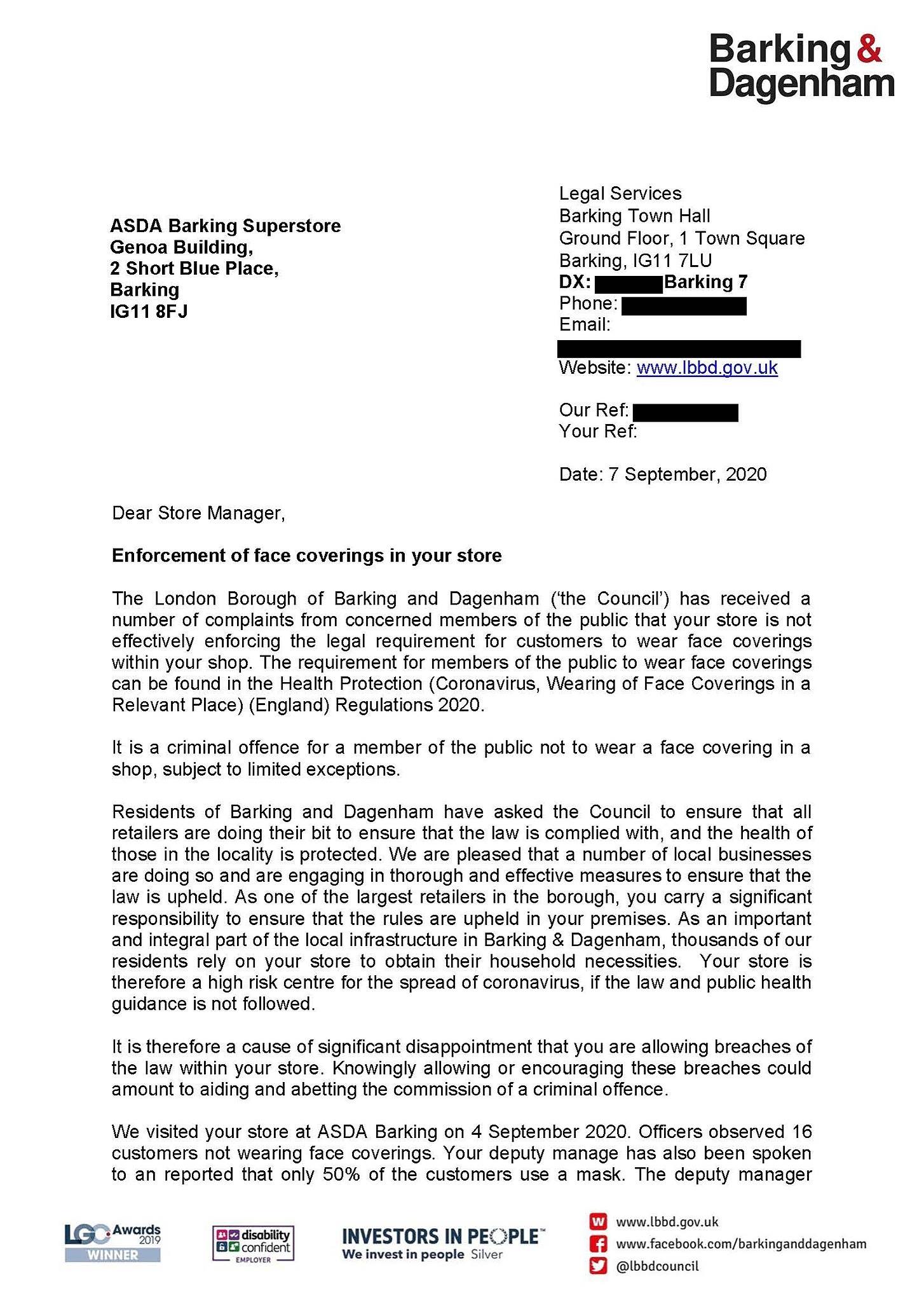 retailers letter