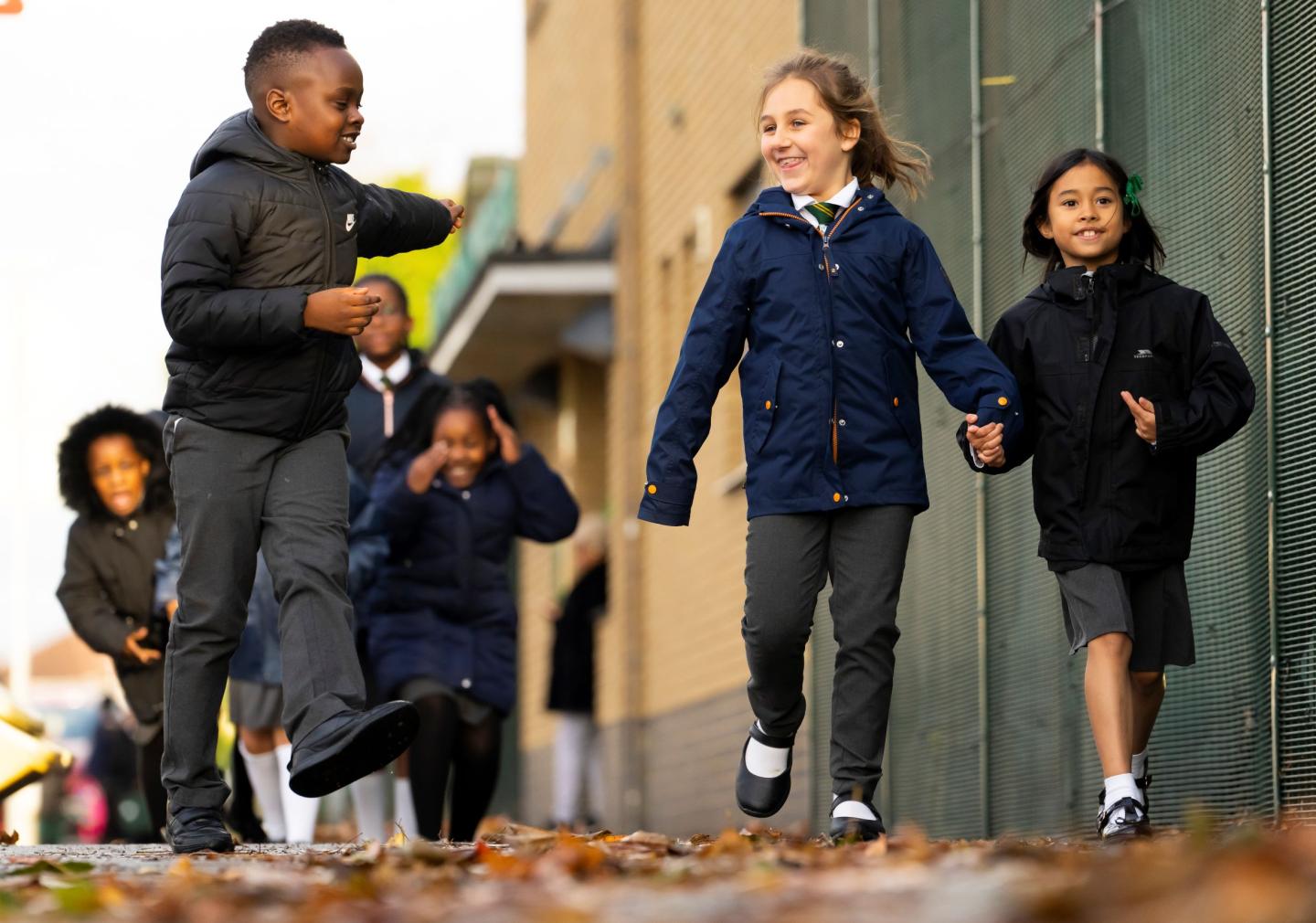 Image of children walking to school