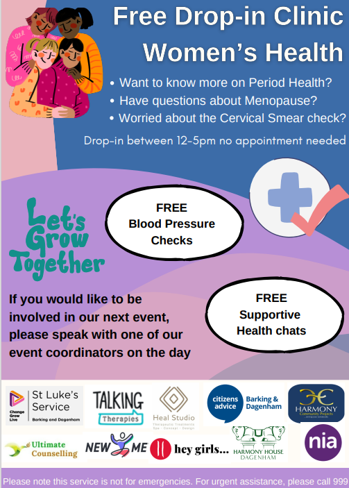 Flyer for drop in clinic