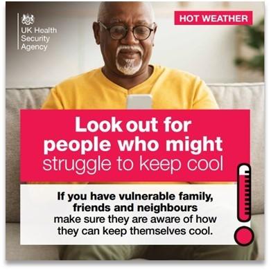 How to look out for people who may struggle to keep cool advice and guidance