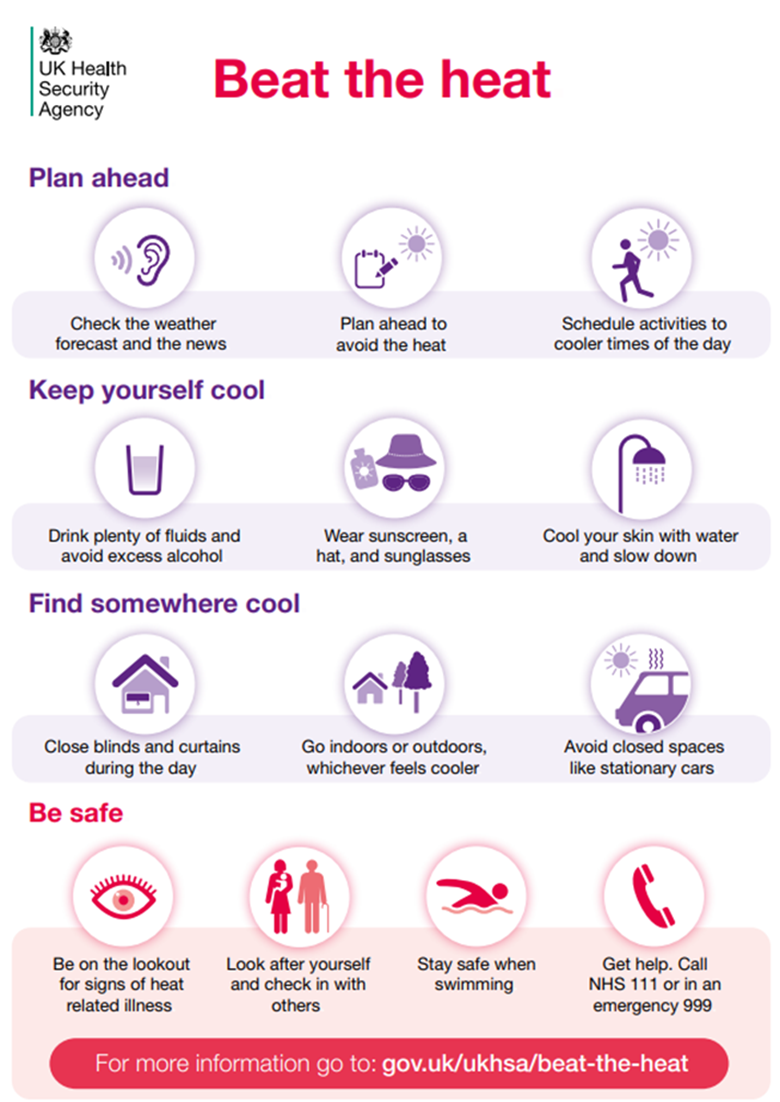 Beat the heat advice and guidance from the government