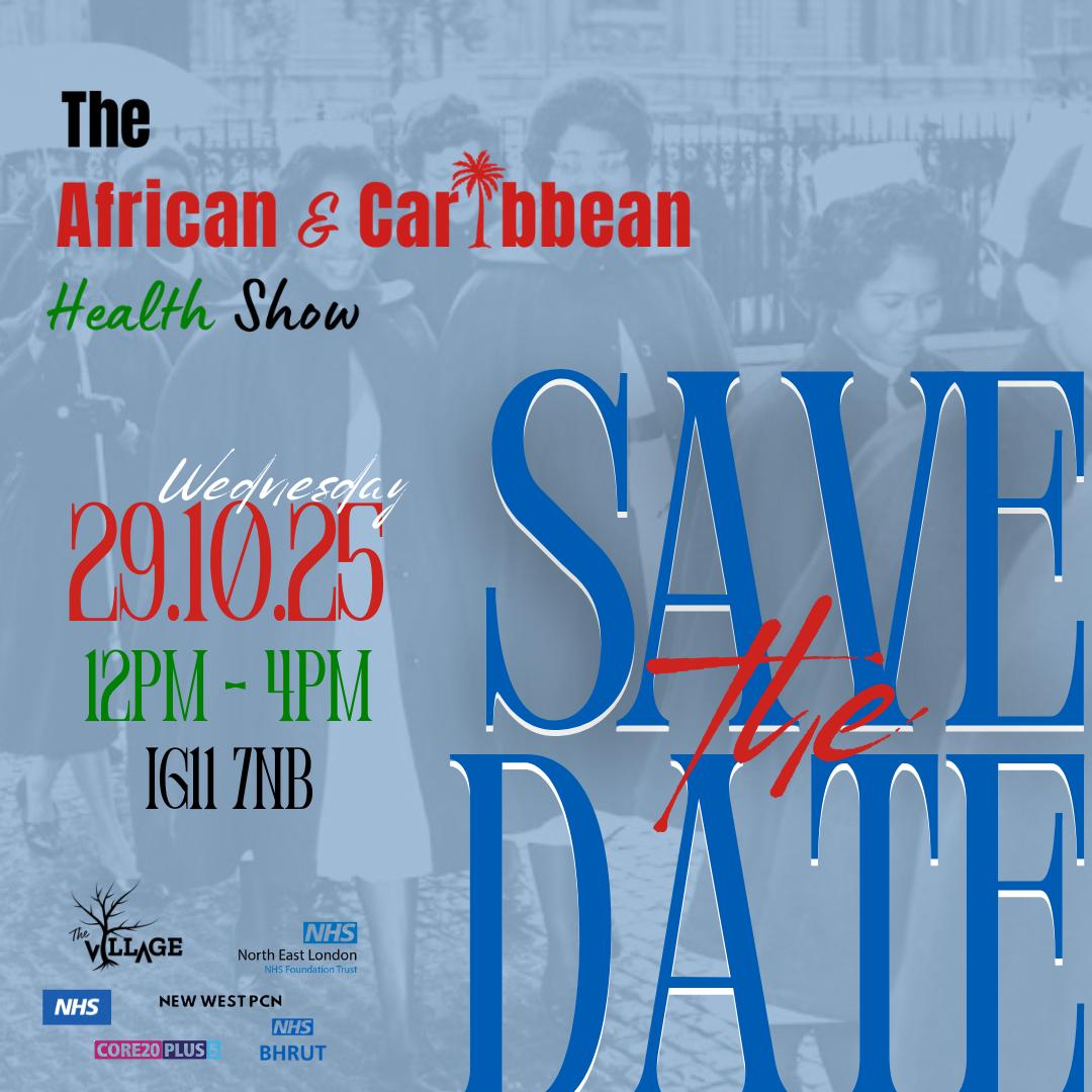 Poster for The African & Caribbean Health Show with the details and information on it
