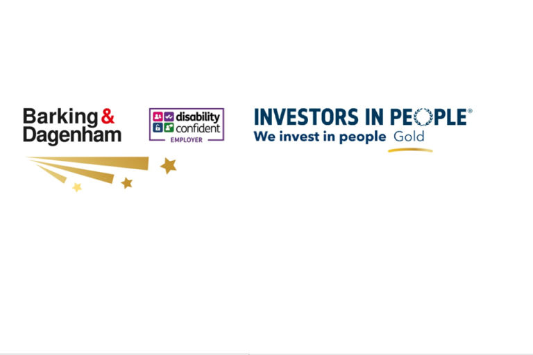 Disability confident employer and investors in people accreditation logos