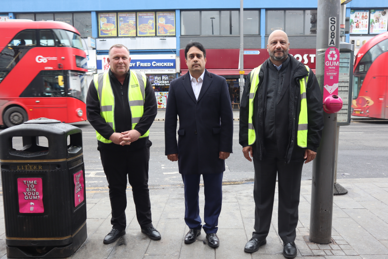 Chewing gum taskforce Councillor Kashif Haroon