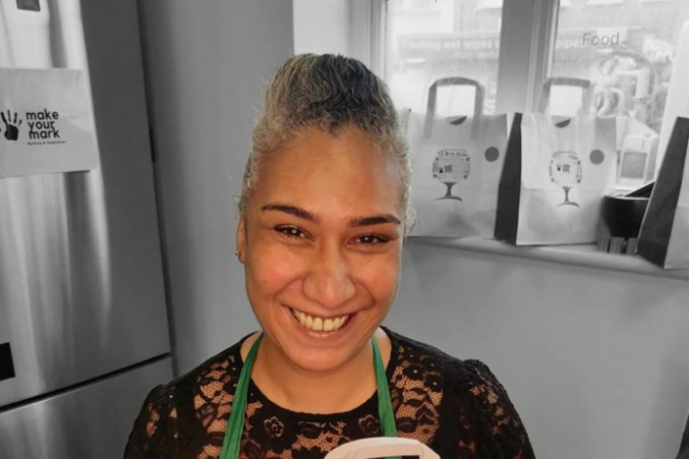 Close up of a face of a black woman