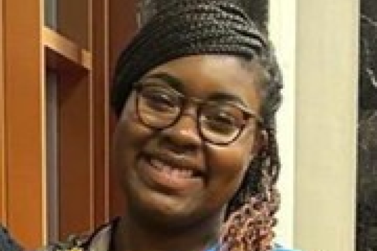 Close up of a face of a black woman