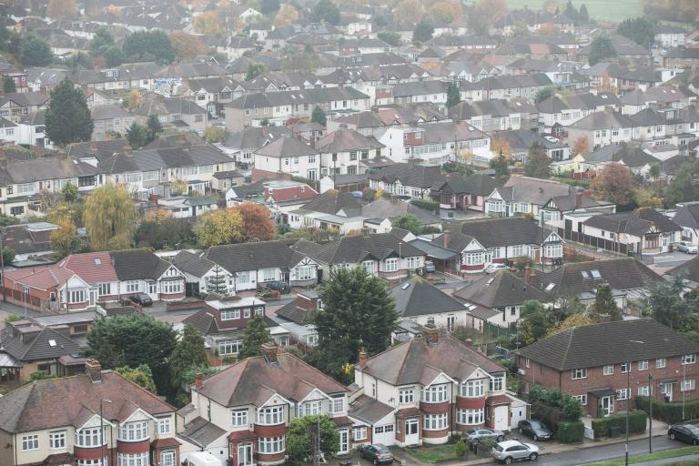 Aerial photo of Highview House estate, you can see a whole number of houses looking from the sky