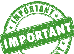 Stamp with the text 'important'