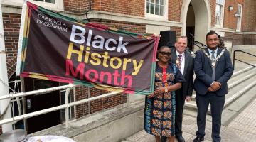Black History Month flag raising