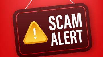 Scam alert graphic