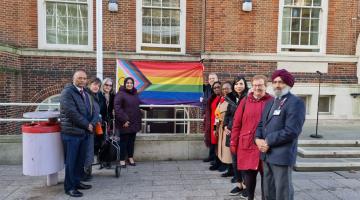 Councillors with Pride Flag