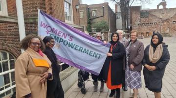 Councillors with Women's Empowerment Flag