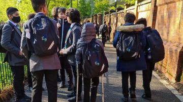 Children walking to school