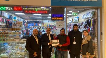 Sachdeva Mobiles, Cllr Ghani and Trading Standards Team