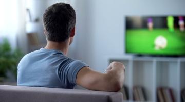 Man watching football