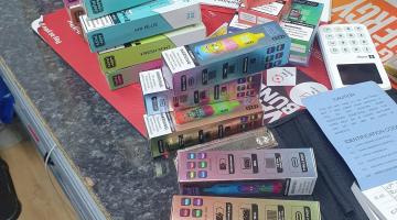 Seized disposable vapes