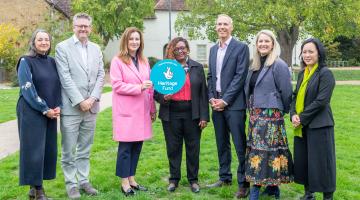 Heritage Lottery Fund and Barking and Dagenham council colleagues outside Valence House 