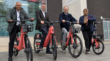 L-R Cllr Syed Ghani, David Harley (Strategic Director of Inclusive Growth and Place), Cllr Cameron Geddes, Cllr Saima Ashraf