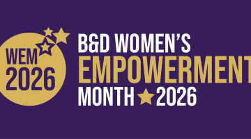 Stylised text saying WEM 2026 B&D Women’s Empowerment Month 2026