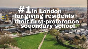 number 1 in London for giving residents their first preference secondary school