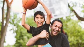 father and son basketball
