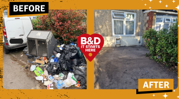 Eyesore garden - before and after
