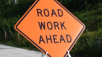 Road work sign