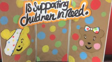 Eastbury Community School's Children in Need display