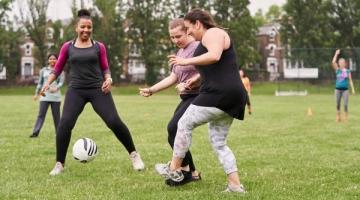 People playing football