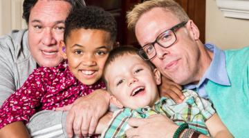 Foster parents with foster children