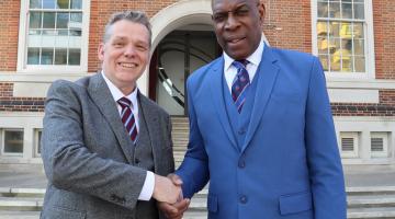 Frank Bruno and Cllr Rodwell