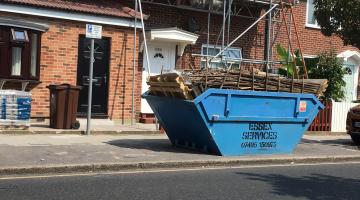 Skip on public highway