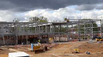 Future Youth Zone’s steel frame