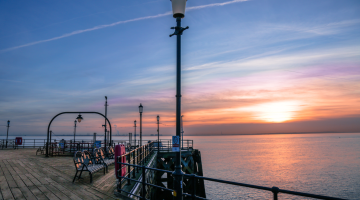 southend pier at sunset