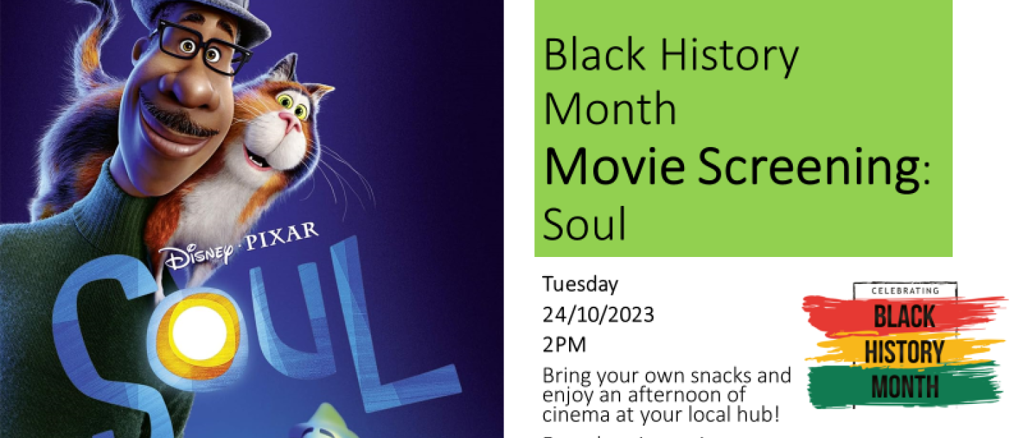 Black History Month - "Soul" Movie Screening 24 Oct 2023