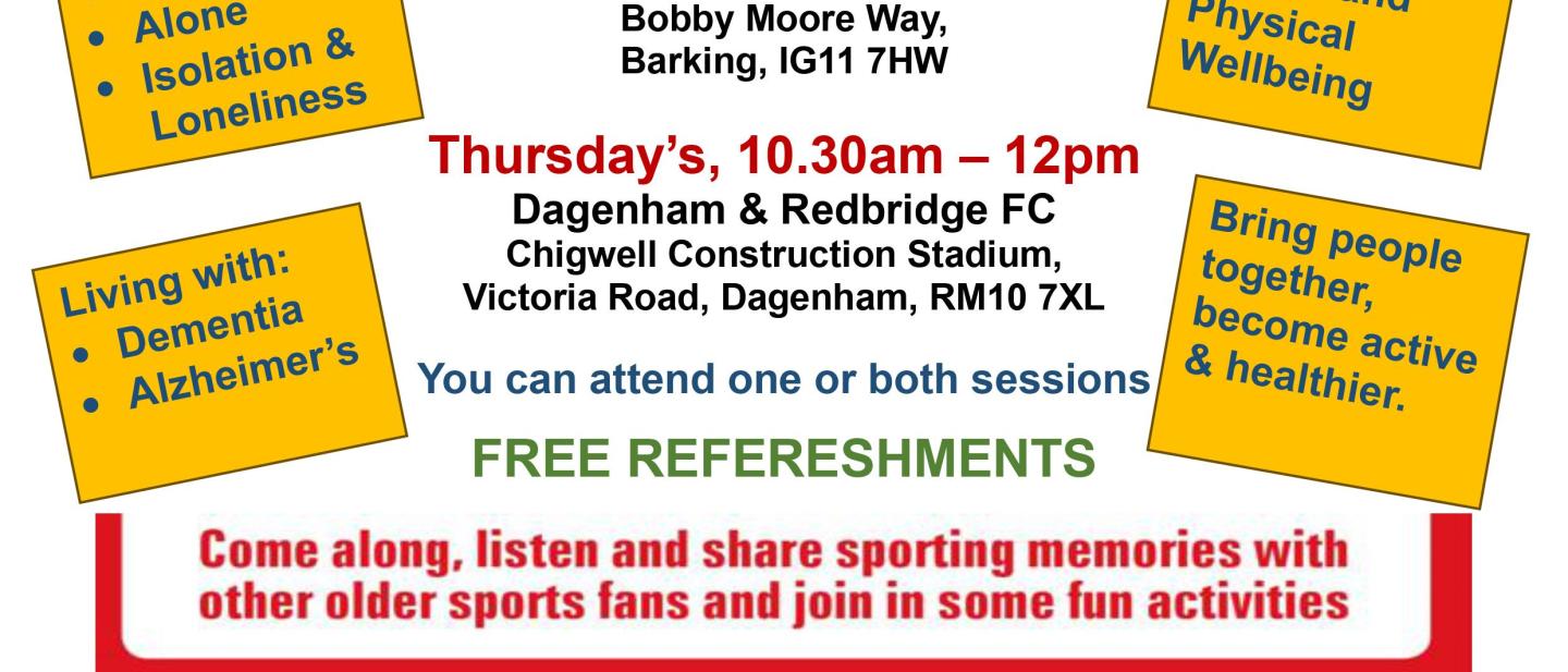 Sporting Memories Club for over 50s