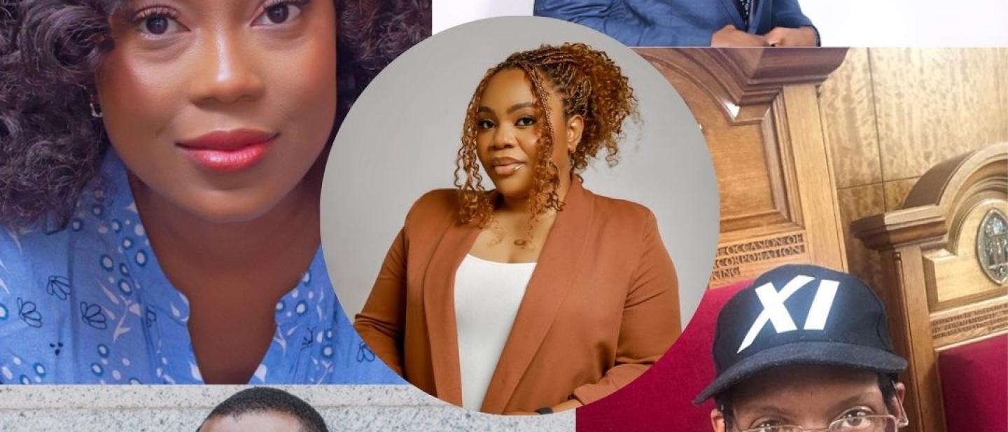 Collage of images of the black authors participating in the event