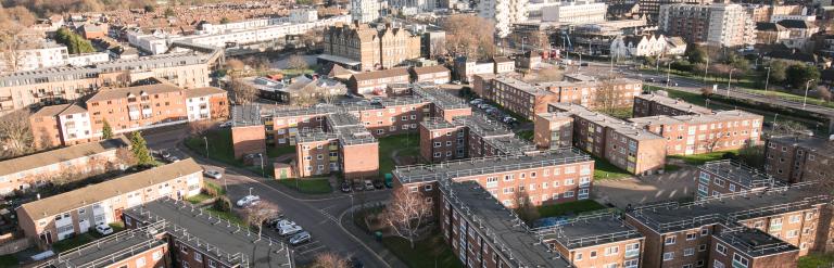 Aerial view of Barking