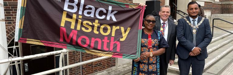 Black History Month flag raising