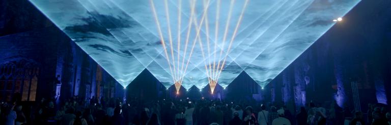 Laser light show at Lantern Parade