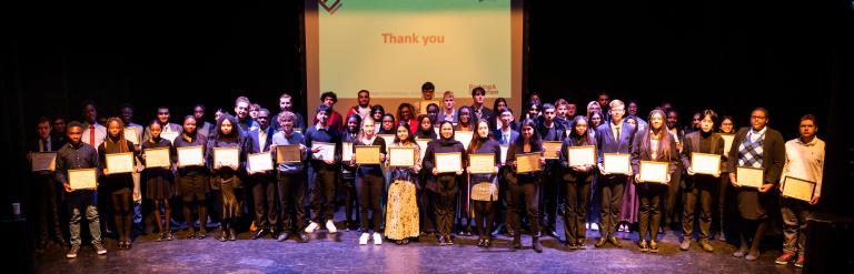 B&D pupils receiving their Colin Pond Scholarship Awards 