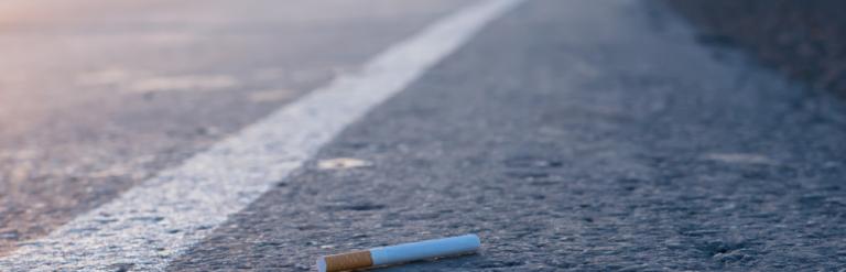 Dropped cigarette