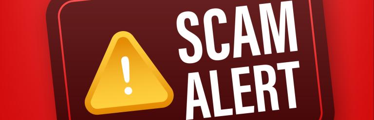 Scam alert graphic