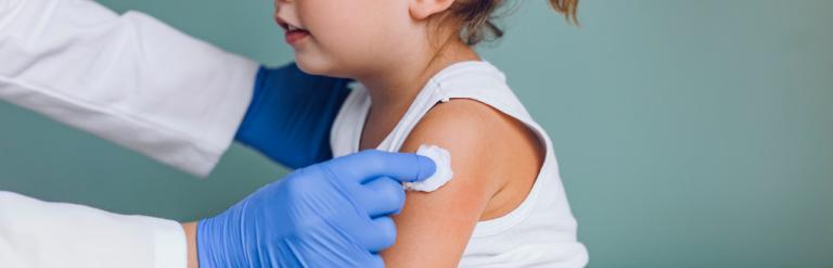 Child having a vaccine