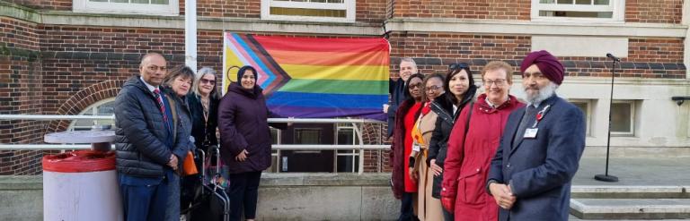 Councillors with Pride Flag